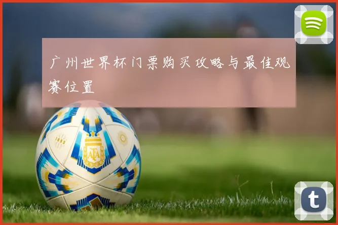 广州世界杯门票购买攻略与最佳观赛位置